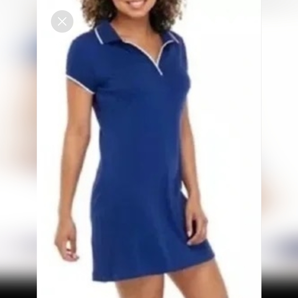 Cabana by Crown & Ivy Short Sleeve Polo Dress size XL Cotton TENNIS Dress